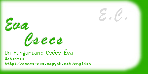 eva csecs business card