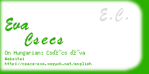 eva csecs business card